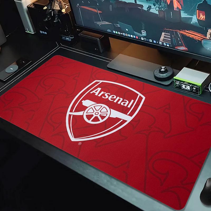 Arsenal F Großes Mauspad Große Gaming-Tischunterlage Rutschfest für Laptop Tablet Großes Mauspad XXL Matte Mini-PC-Spielmatte Mit verriegeltem Rand