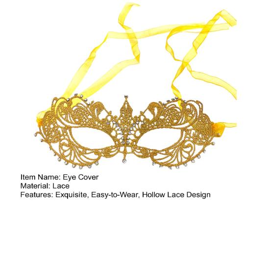 Halloween-Augenabdeckung, exquisite Spitzen-Halbgesichtsmaske mit Strass-Dekoration für Party, Cosplay, Bühnenzubehör