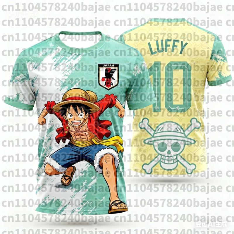 Japan One Piece Luffy Football Jersey Men T-shirt Kids Football Special Jersey Kit Adult Men's/Women's  Sweatshirt