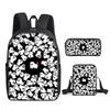 The Battle Cats Rucksack Dreiteiliges Set für Kindergartenkinder, Rucksack mit großem Fassungsvermögen, Umhängetasche, Federmäppchen