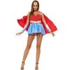 Halloween Sexy Wonder Kostuum Superheld Vrouwen Supergirl Vrijgezellenfeest Fantasia Cosplay Fancy Dress Cosplay Kostuum
