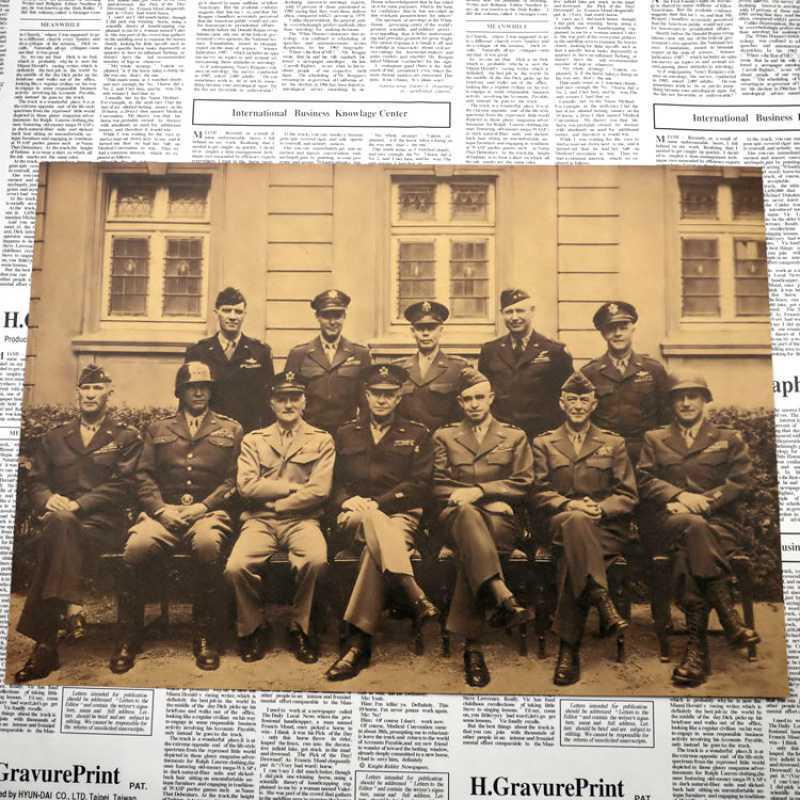 

Vintage WWII Officer Photos Retro Kraft Paper Decorative Art for Living Room, Bedroom, Bar, or Cafe - Free Shipping 16 inch (30x42 cm) 150g Retro Kraft Paper