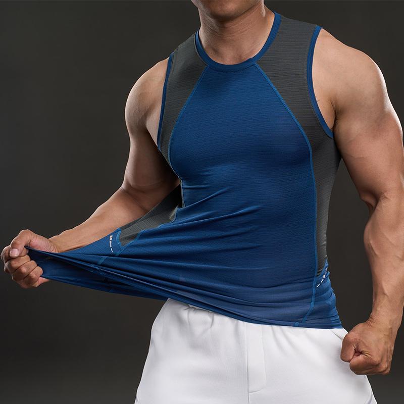 Muscle Summer New American Style Casual Short-sleeved T-shirt Fashionable Outdoor Sports Slim Elastic Fitness T-shirt