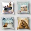 1Pc Capybara Animals Pillow Case For Home Decorative Pillows Cover Invisible Zippered Throw Pillowcases 8.23