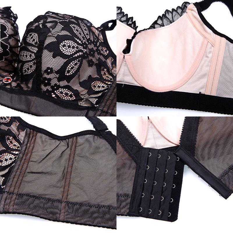 Sexy Large Size Underwear Bra Thin Section of The Full-cup Fat Plus Large Cup Gathered Adjusted Bylactation Bra