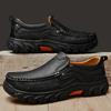 Genuine Leather Mens Loafers Non Slip Walking Flats Breathable Outdoor Slip on Casual Shoes New Man Work Office Driving Sneakers