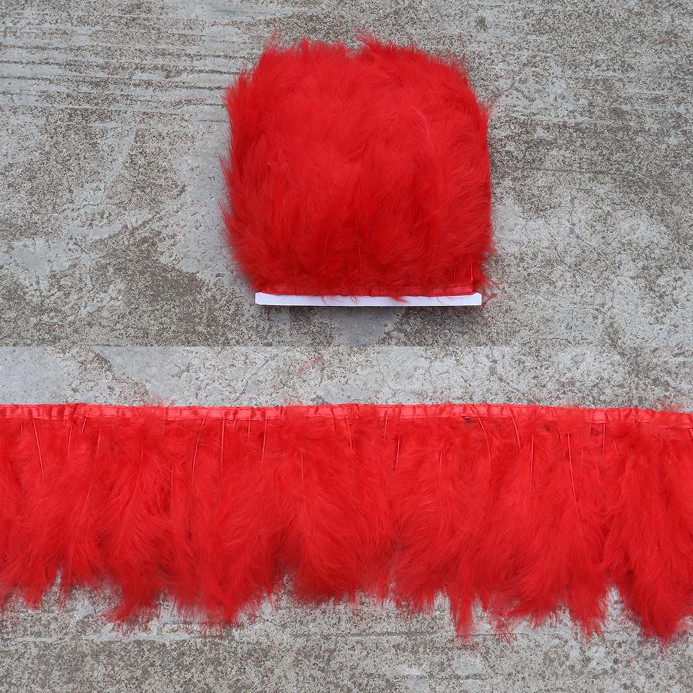 Feather1 Meter soft Marabou Feathers Trim fringe 10-15cm Turkey feather Ribbon for Crafts Clothing Wedding Decoration Sewing Plumes