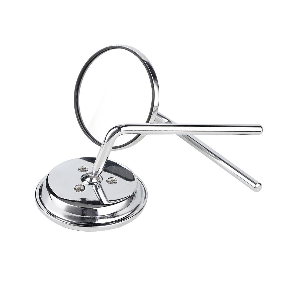 Vintage Round Shape Reflective Modified Rear View Mirror for Motorcycle Motorbike (Silver)