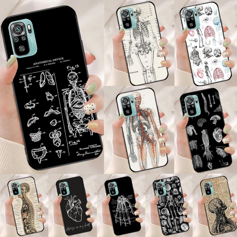 Medical Human Organs Brain Cover For Xiaomi Redmi Note 13 14 Pro 12 11 9 10 9S 10S 11S 12S Redmi 14C 10C 12C 13C Case