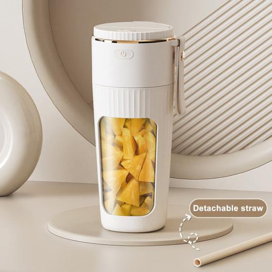 

Портативный блендер, 340 мл, перезаряжаемая чашка для соковыжималки с острыми лезвиями, большая емкость, пищевая беспроводная электрическая мини-соковыжималка