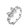 2022 New Butterfly Shape Ring Female Fashion Simple Opening Adjustable Love Ring Girl Jewelry Gift  Anillos Mujer