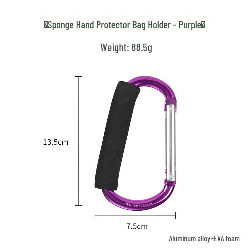 Zhizhou Large Outdoor Aluminum Carabiner Hook - 4 Pack