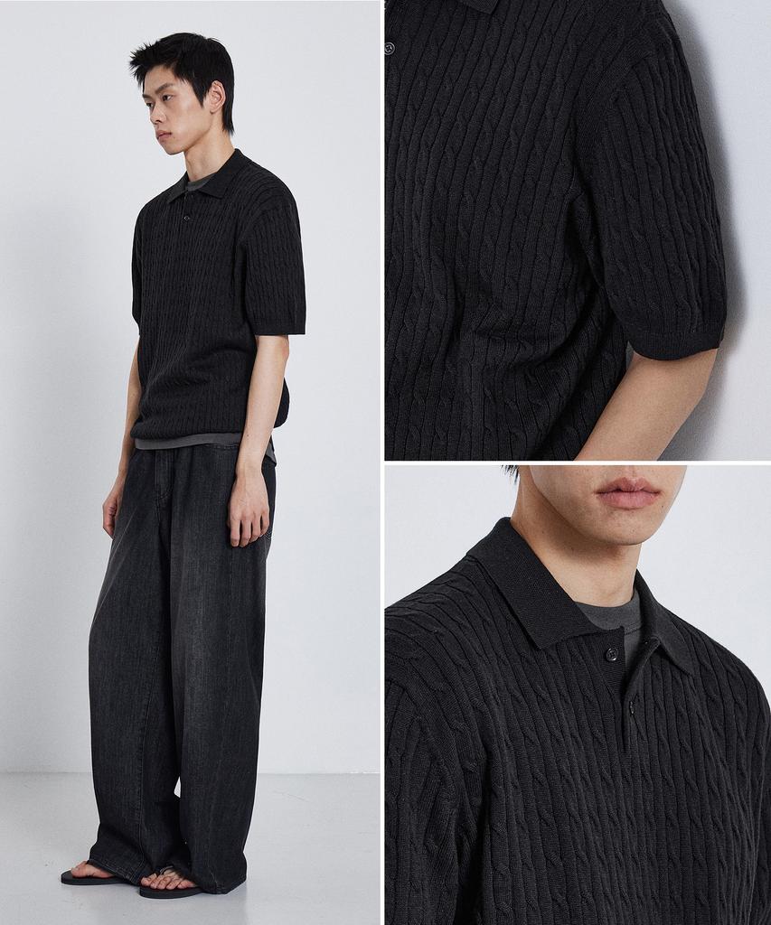 KIIMUIR (Collar Or Round) Cable Half Knit 2 Types (Type A)