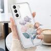 White Flowers Print Case For Samsung A57 S26 Ultra A37 A17 A56 A36 A26 A16 A55 A35 A25 A15 A54 5G S21 FE S22 S23 S24 S25 Plus Clear TPU Soft Cover