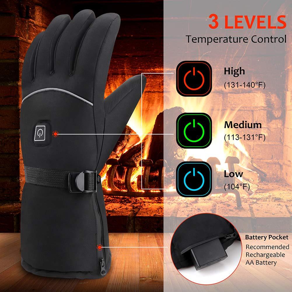 Buy Heated Gloves, Winter Sports Outdoors Waterproof Rechargeable