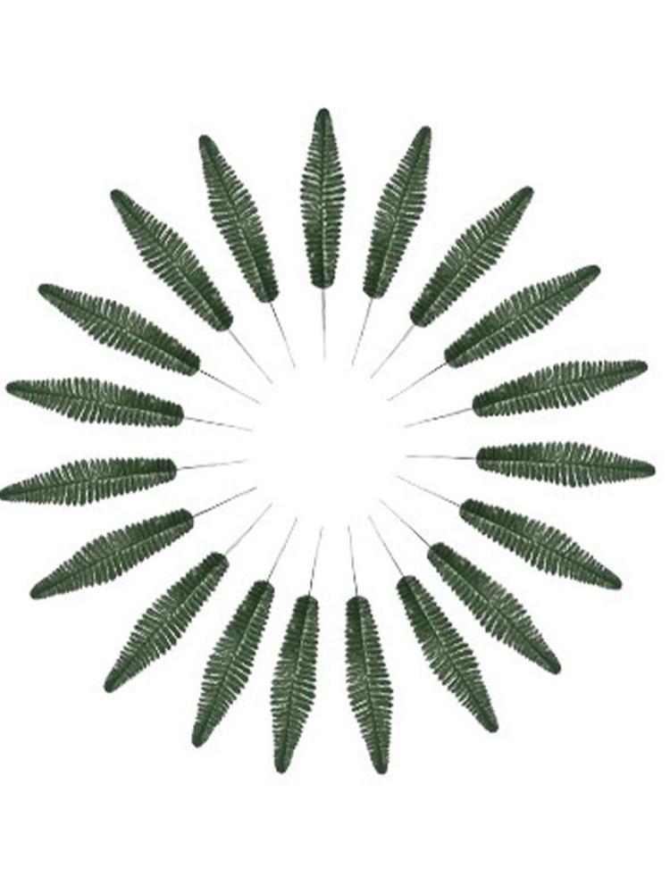 20 Pcs Artificial Shrubs Leaves Artificial  Persian Leaves Faux Shrubs Greenery Fake Plant for Home Garden Office Verandah Wedding Decor
