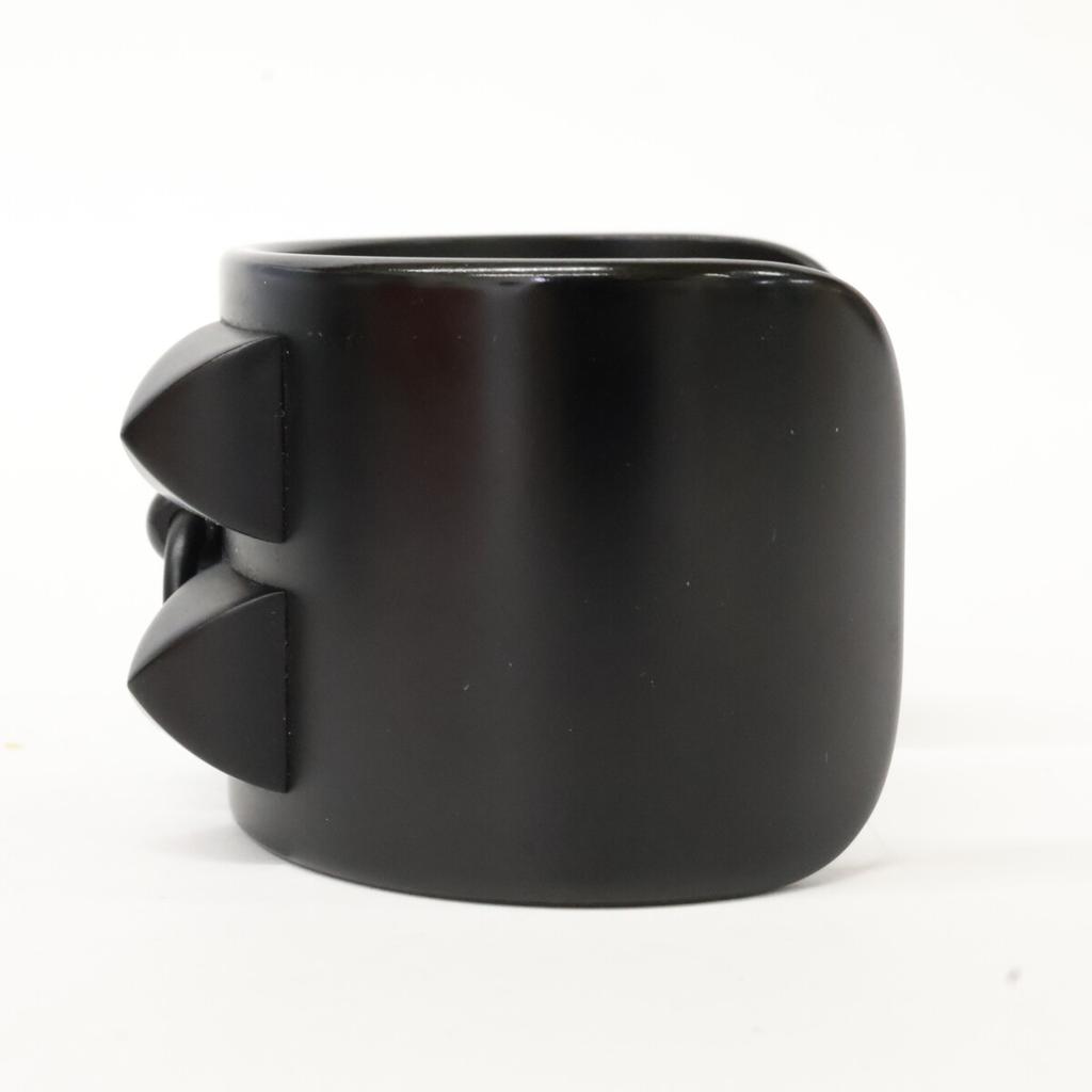 HERMES Excellent condition aluminum Collier de Sian Medor bracelet Bangle blackUsed