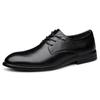 Men's Shoes 2025 Summer New Men's Business Reception Dress Leather Shoes Low-top Plaid Leather Surface Pointed Gentleman Tide Shoes