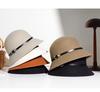 2025 Women's British Retro Wool Felt Hat: Autumn/Winter Fashion Belted Bucket Hat