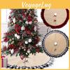 Stylish Christmas Tree Skirt With Creative Red And Black Checkered Design For Festive Decor