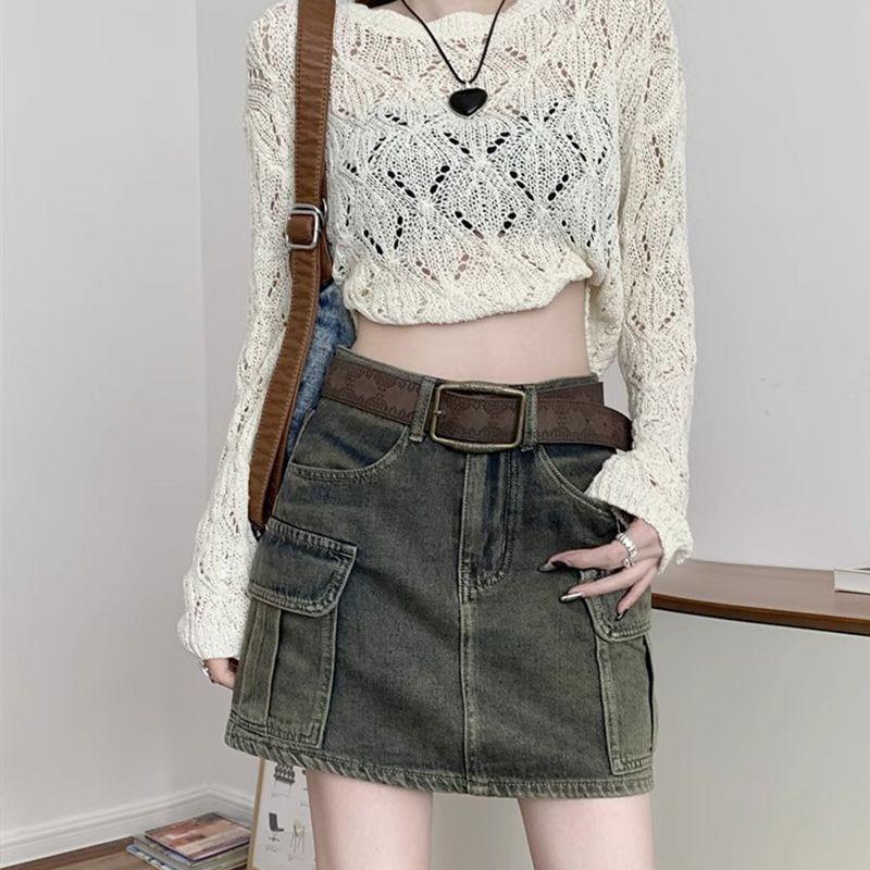 Vintage Western Style Embossed Womens Belt In Ethnic Brown With Free Tool Puncher