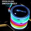 Car New Hot Hot 2025 For q2 2pcs LED Car Luminous Coaster Cup Holder Anti-slip Mat for q2 A3 8P 8L 8V A4 B8 B6 B7 B9 A6 C6 C
