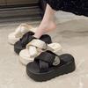 Beautiful Thick-bottomed Cool Slippers for Women's Summer Wear 2025 New National Style Fairy Style Versatile with Skirt One-word Drag