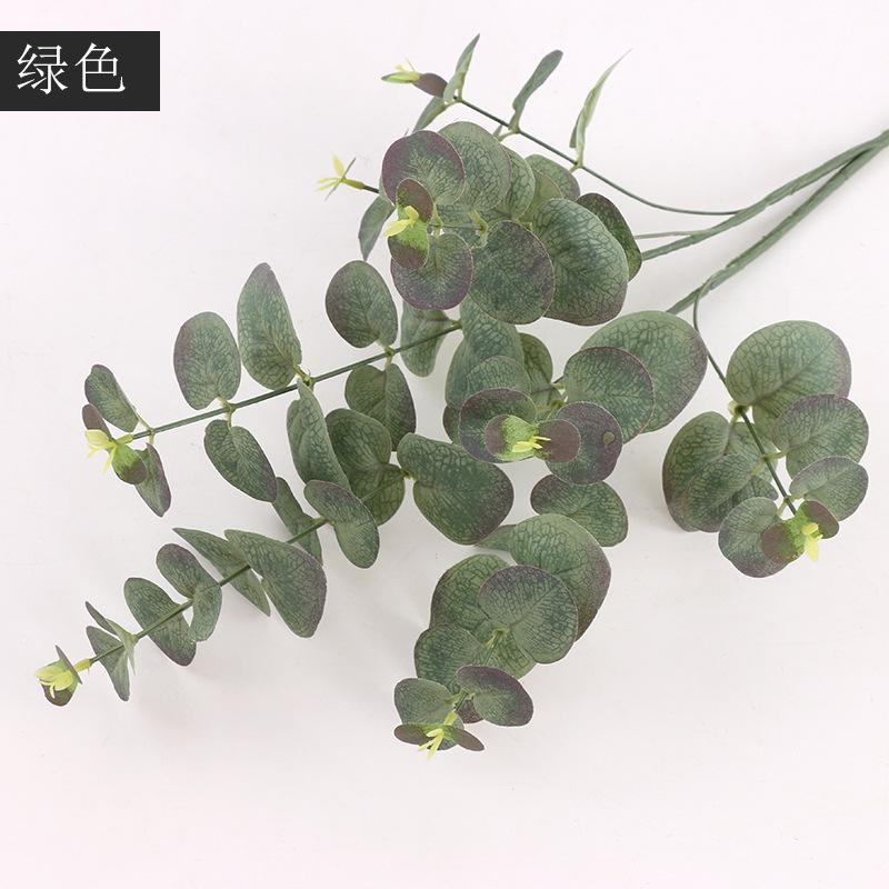 

Simulation plant eucalyptus leaf money leaf money grass decorative green leaf flower arrangement accessories Christmas floral ornament зелений