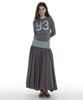 Partimento Woman Voluminous Flare Maxi Skirt_Charcoal