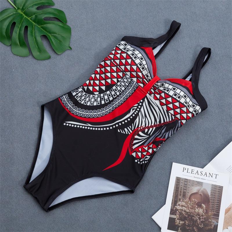 Costume da bagno Donna Intero Costume da bagno Push Up Sexy Costume da bagno Femminile Nuoto Per Abbigliamento da spiaggia Stampa Taglia Plus