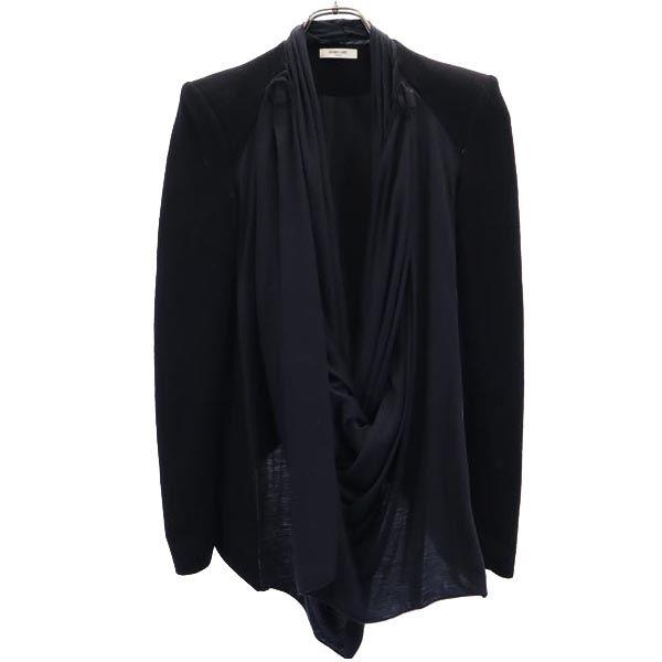 HELMUT LANG Cross drape Jacket Black x gray Women Used