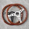 Volante Indy Heritage 350mm 14 Pollici Volante Sportivo da Corsa con Finitura Legno Classica PC-ST54