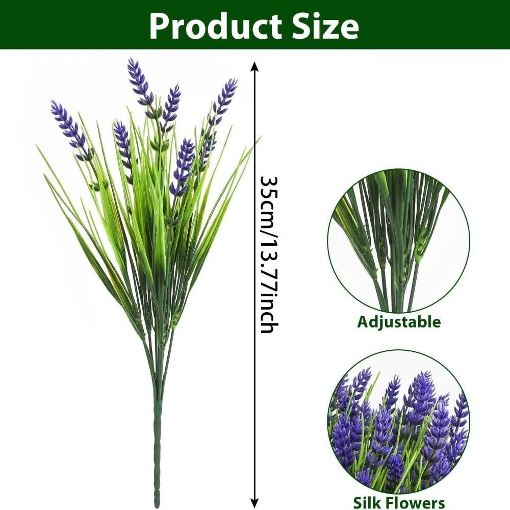 DIY Vase Ornaments 35cm Artificial Fall Flowers Adjustable Durable Faux Lavender Flowers Lifelike Faux Plants Home Porch