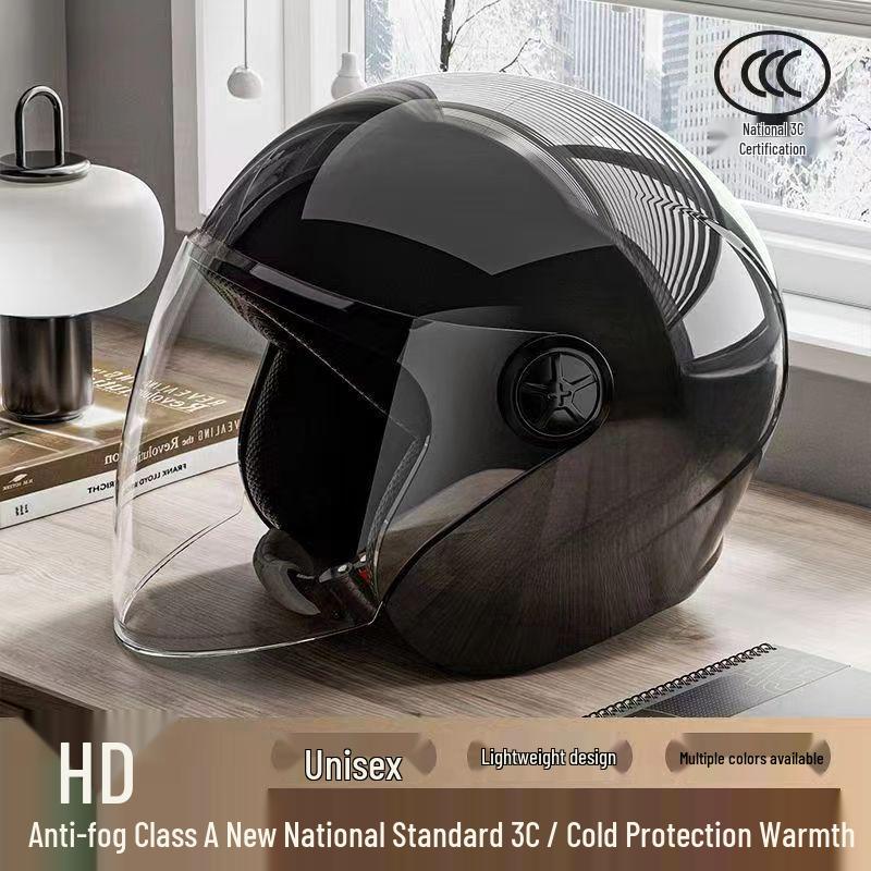 Women's Winter All-Season Half Helmet: Certified, Anti-Fog, Warm, and Safe