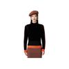 FILA Golf Series Casual Sports Comfortable Versatile Stain-Resistant Knit High Neck Long Sleeve Sweater Women sweater Deep-Black A11W545415FBK