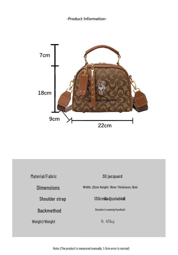 2026 Bear Embroidery Crossbody Bag - Women's Fashion Versatile Shoulder Bag