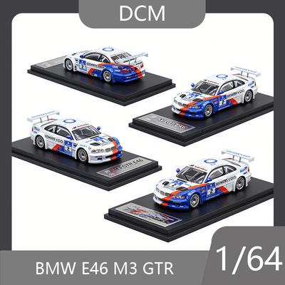 DCM 1:64 BMW E46 M3 GTR Leichtmetall-Modellauto-Ornament Sammlungsstück für Jungen-Geburtstagsgeschenk Schreibtisch-Ornament