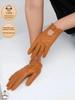 Women's Leather Gloves, Thin, Suitable , Can Be Used For Driving, Cycling And Vintage Motorcycles; Breathable, Perfora