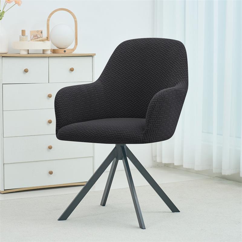 

Утолщенный чехол для высокого кресла, жаккардовый чехол для вращающегося офисного стула, пылезащитный чехол, чехол для домашнего, гостиничного, обеденного стула, чехол для стула, ощущение высокого класса 20*20*4 cm чёрный