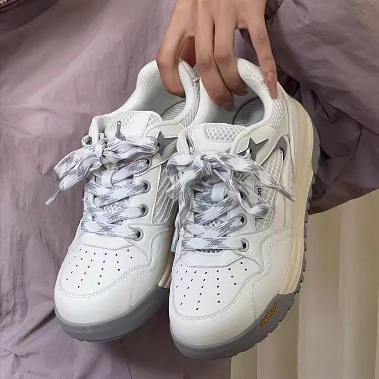 

Износостойкая женская классическая удобная мягкая эластичная повседневная обувь 2025 весна-осень низкий верх синтетическая кожа резиновая подошва 40 белый