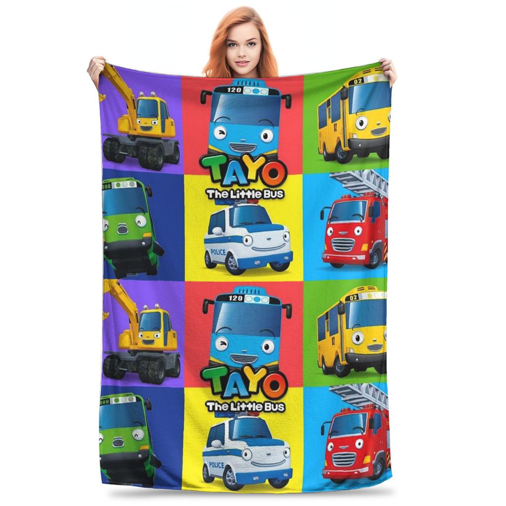 Tayo Malý autobus Deka Lehká flanelová Deka na pohovku na gauč Lůžkoviny Venkovní přehozy Přehoz Přikrývka