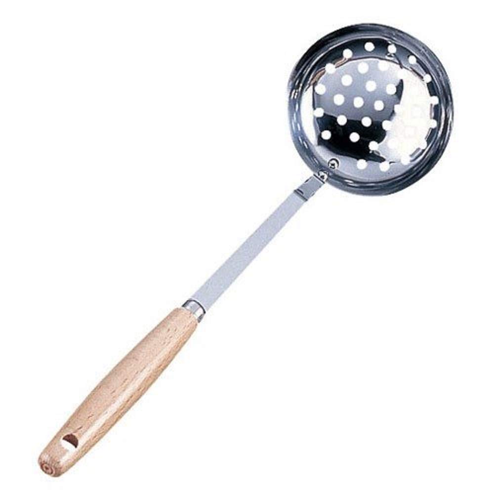 Endo Shoji Commercial Olive Wood Slotted Stainless Steel Natural Made in BOL6501 Ladle, & Wood, Japan,