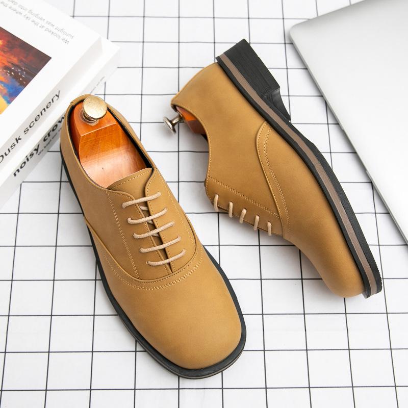 

Men s business dress shoes 46 large size new men s casual leather shoes fashion retro British style wedding shoes 46