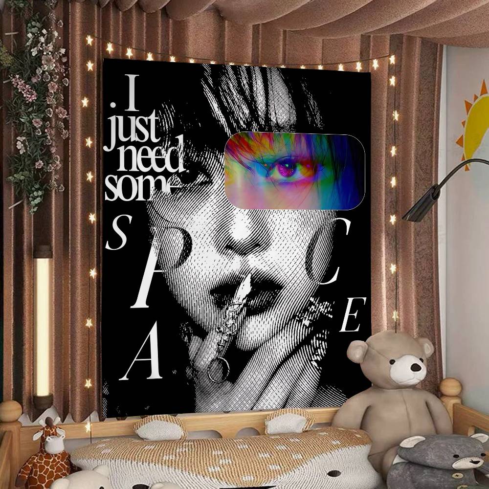 Popular Kpop LLoona YYves Printed Large Wall Tapestry Hanging Tarot Hippie Wall Rugs Dorm Art Home Decor