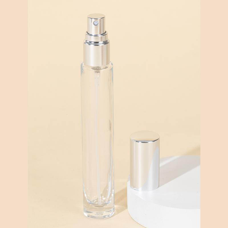 6 Stück/Set luxuriöser 10 ml Glas-Parfümspray - nachfüllbare transparente Sprühflasche - ideal für Reisen und Duftliebhaber