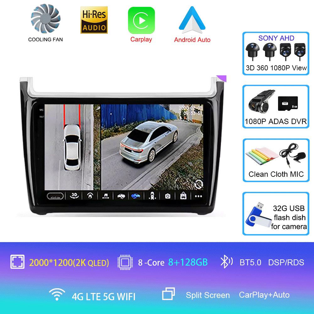 Android 14 For Volkswagen POLO 5 2008 - 2020 Car Radio Multimedia Video Player Navigation Stereo GPS No 2din
