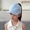 Kids Outdoor Sun Protection Hat Cotton Polyester Mix Adjustable Closure Bows Embellishment 5 Vibrant Colors