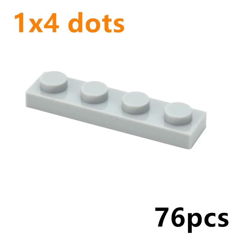 76Pcs DIY Building Blocks Thin Plate 3710 Figures 1x4 Dots Bricks Construction Creative Size MOC Compatible With Toys for Kid