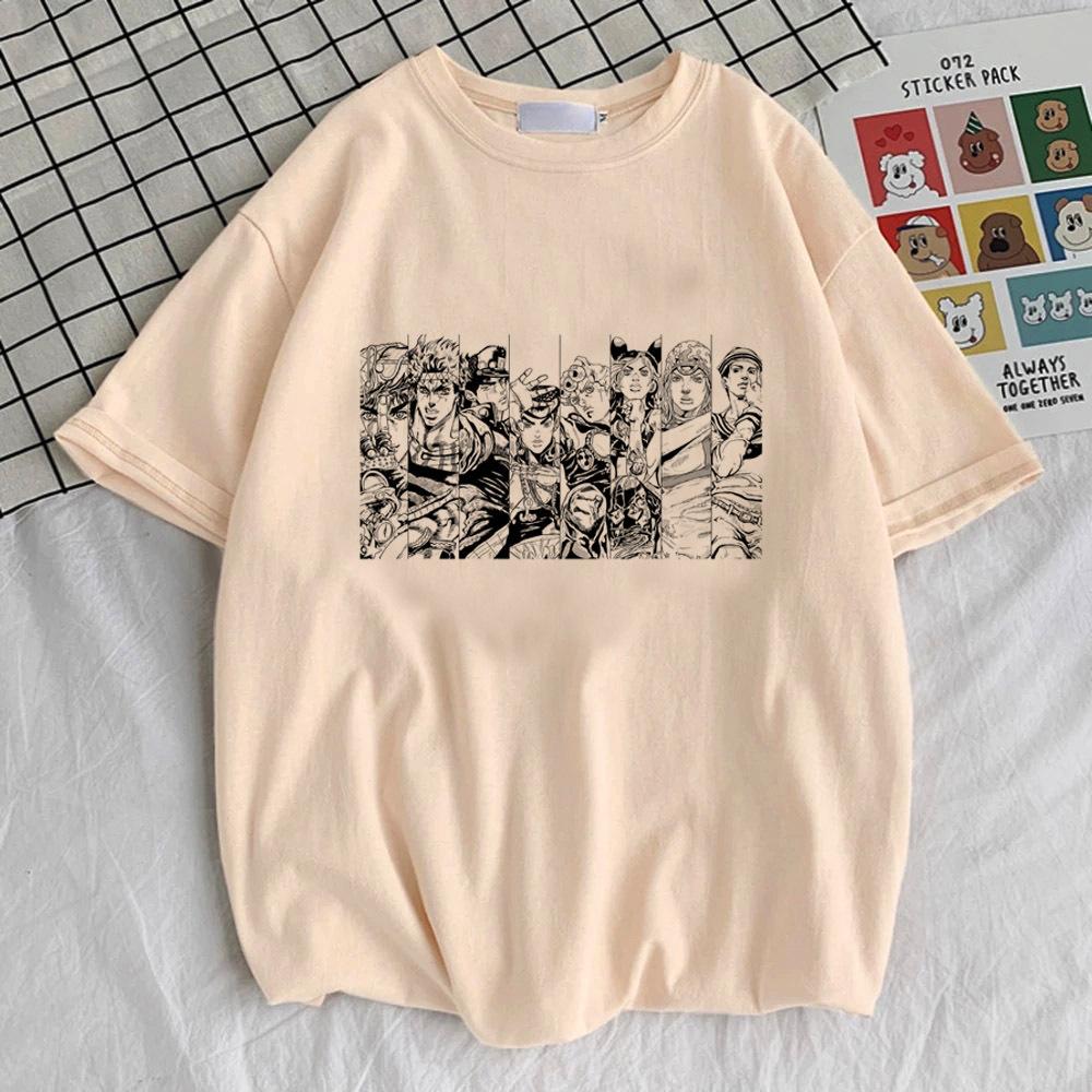 Jojo Bizarre Adventure Steel Ball Run t shirt teen Punk hip hop aesthetic Gothic Trendy top tees Digital Y2k Classic