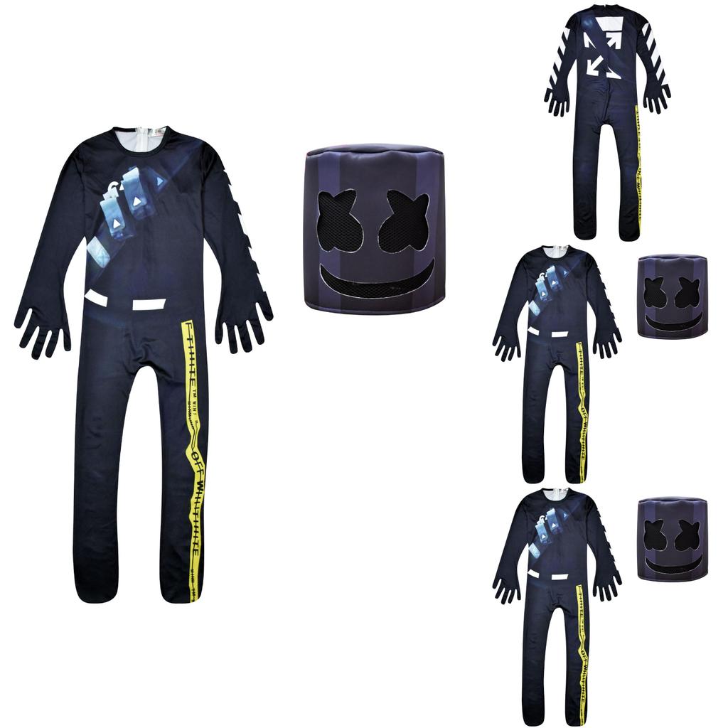 Christmas Halloween Fortnite Marshmello Onesie Costume Soft Milk Silk Fabric
